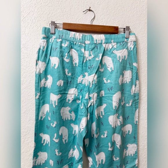 Munki Munki Polar Bear Print 2-Piece Flannel Pajama Set - S - Picture 14 of 15